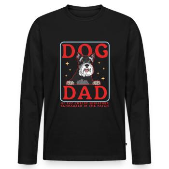 Zwergschnauzer Dad Schnauzer Hunde Geschenk - Männer Premium Bio Langarmshirt - Schwarz - Vorne - Nico (187cm)