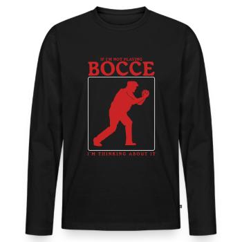 Boccia Bocce Boccia Player Boules Gift - Men's Premium Organic Long Sleeve Shirt - black - Front - Nico (187cm)