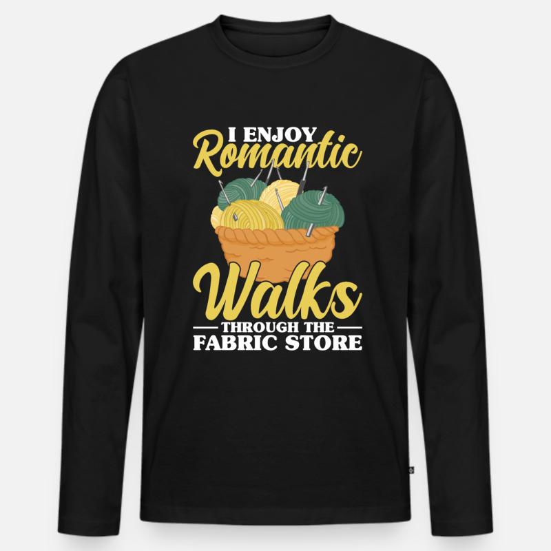 Quilten Geschenk Nähen Stricken Quilter - Männer Premium Bio Langarmshirt - Schwarz