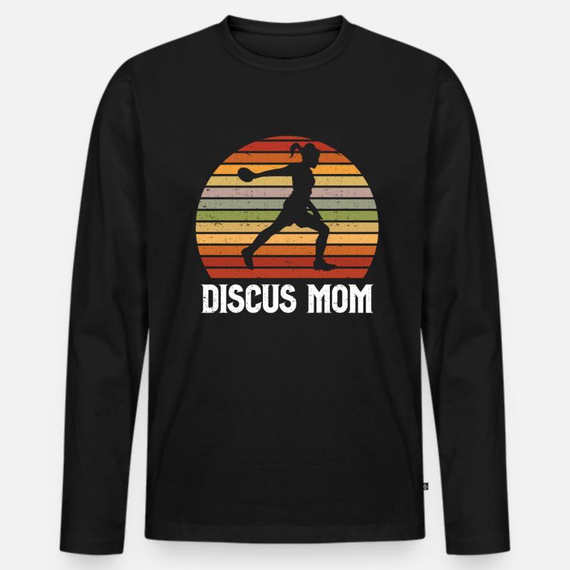 Discus Thrower Gift Discus Throwing - Men's Premium Organic Long Sleeve Shirt - black