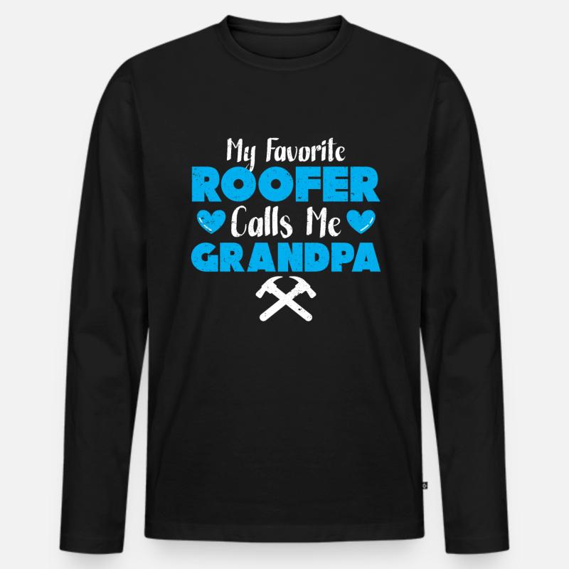 Dachdecker Geschenk Arbeit Handwerker Dachdecker - Männer Premium Bio Langarmshirt - Schwarz