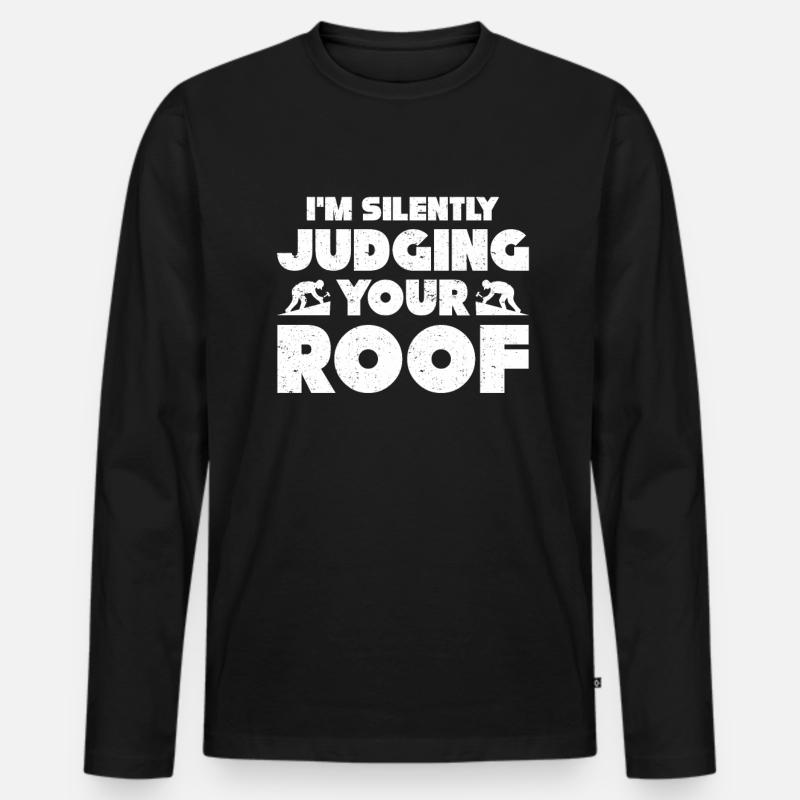 Dachdecker Geschenk Arbeit Handwerker Dachdecker - Männer Premium Bio Langarmshirt - Schwarz