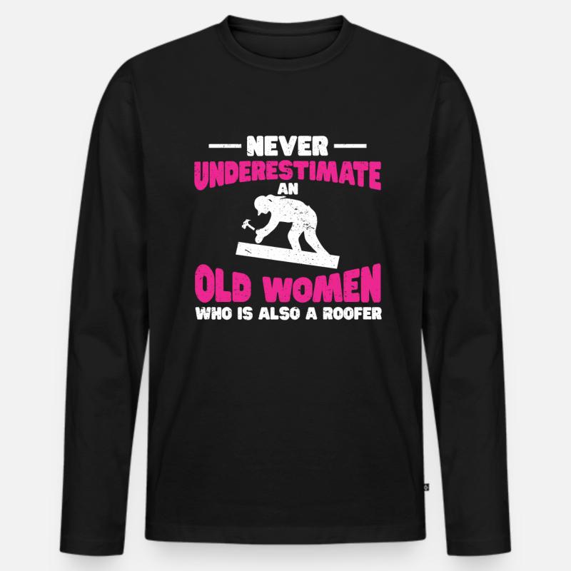 Dachdecker Geschenk Arbeit Handwerker Dachdecker - Männer Premium Bio Langarmshirt - Schwarz