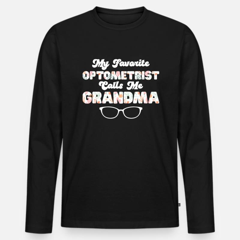 Optiker Geschenk Optometrie - Männer Premium Bio Langarmshirt - Schwarz
