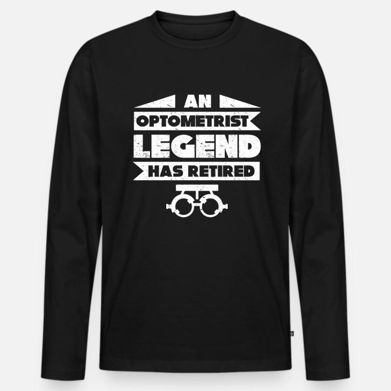 Optiker Geschenk Optometrie - Männer Premium Bio Langarmshirt - Schwarz