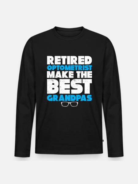 Optician Gift Optometry - Men's Premium Organic Long Sleeve Shirt - black