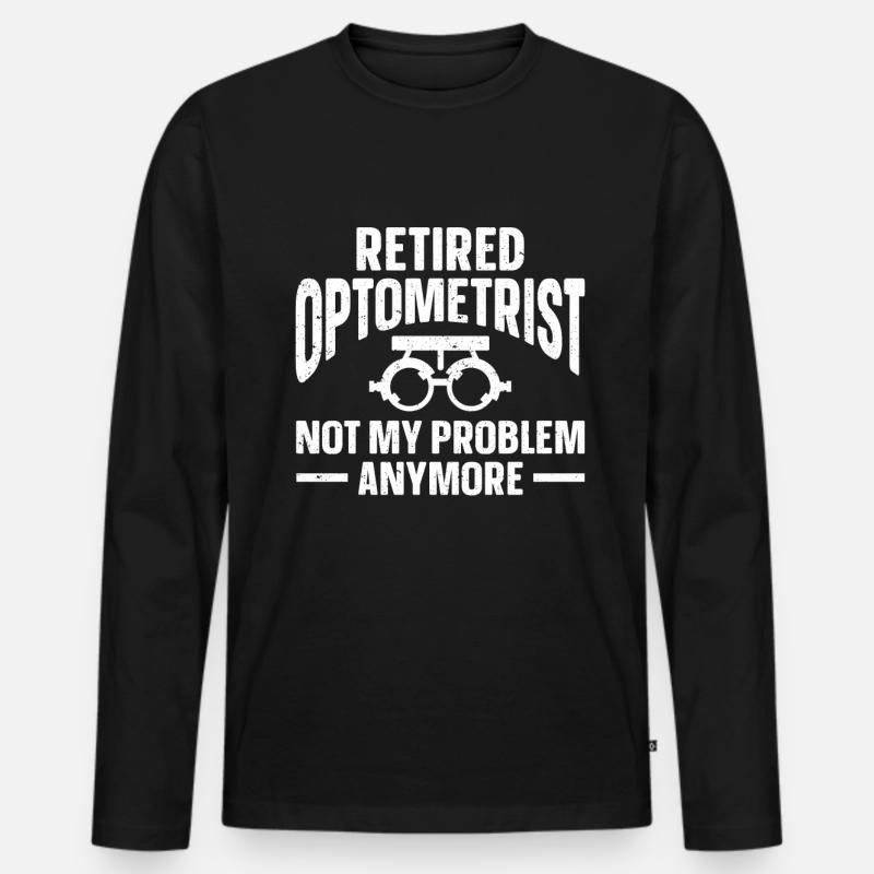 Optiker Geschenk Optometrie - Männer Premium Bio Langarmshirt - Schwarz