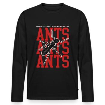Fourmi Ferme Formicarium Fourmis Cadeau - T-shirt manches longues Premium bio Homme - noir - Devant - Nico (187cm)