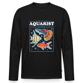 Aquarium Aquariist Aquaristics Ornemental Fish Gift - T-shirt manches longues Premium bio Homme - noir - Devant - Nico (187cm)