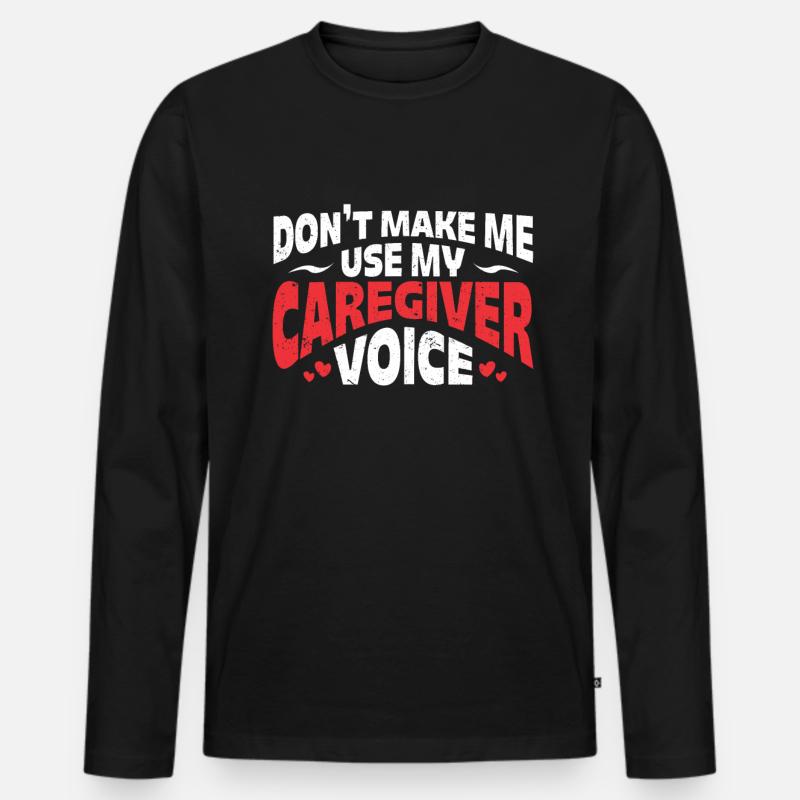 Pflegekraft Geschenk Krankenschwester - Männer Premium Bio Langarmshirt - Schwarz