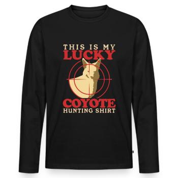 Chasse Chasseur Chasse Chasseresse Permis de Chasse Cadeau - T-shirt manches longues Premium bio Homme - noir - Devant - Nico (187cm)