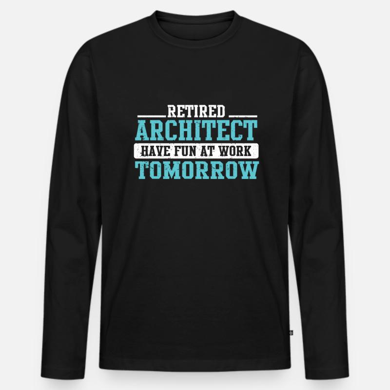 Architect's Gift, Architecture Lover - Men's Premium Organic Long Sleeve Shirt - black