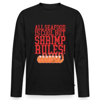 Krabben Garnelen Krabbenliebhaber Krabbe Geschenk - Männer Premium Bio Langarmshirt - Schwarz - Vorne - Nico (187cm)
