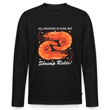 Crabe Crevette Crabe Lover Crabe Cadeau - T-shirt manches longues Premium bio Homme - noir - Devant - Nico (187cm)