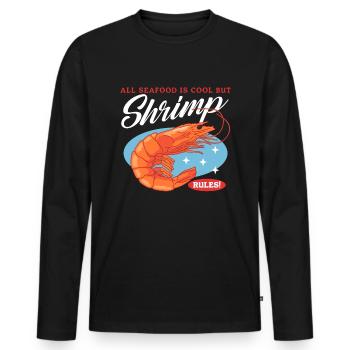 Krabbe Garnele Krabbenliebhaber Krabben Geschenk - Männer Premium Bio Langarmshirt - Schwarz - Vorne - Nico (187cm)