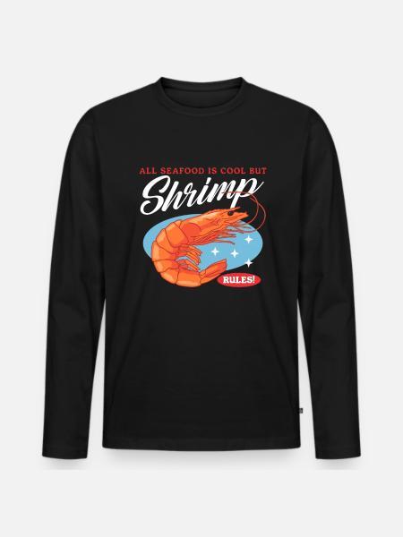 Krabbe Garnele Krabbenliebhaber Krabben Geschenk - Männer Premium Bio Langarmshirt - Schwarz