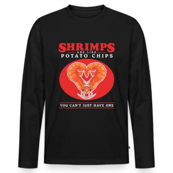 Krabben Garnelen Krabbenliebhaber Krabbe Geschenk - Männer Premium Bio Langarmshirt - Schwarz - Vorne - Nico (187cm)