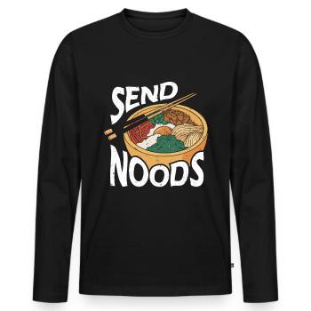 Ramen Geschenk Japanische Nudelsuppe Ramen - Männer Premium Bio Langarmshirt - Schwarz - Vorne - Nico (187cm)