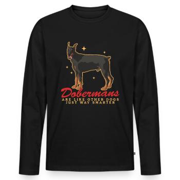 Doberman Dogs Dog Owner Gift - Men's Premium Organic Long Sleeve Shirt - black - Front - Nico (187cm)