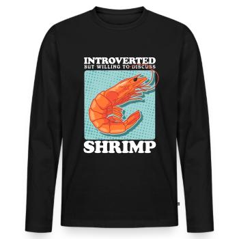 Krabben Garnelen Krabbenliebhaber Krabbe Geschenk - Männer Premium Bio Langarmshirt - Schwarz - Vorne - Nico (187cm)