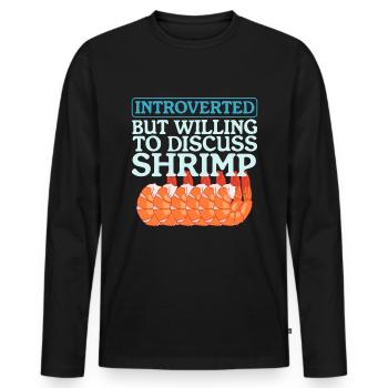 Krabben Garnelen Krabbe Krabbenliebhaber Geschenk - Männer Premium Bio Langarmshirt - Schwarz - Vorne - Nico (187cm)