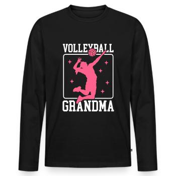 Volleyball Mamie Volleyball Cadeau de joueur de volleyball - T-shirt manches longues Premium bio Homme - noir - Devant - Nico (187cm)