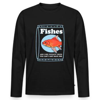 Aquarium Aquarium Aquarian Ornamental Fish Gift - Men's Premium Organic Long Sleeve Shirt - black - Front - Nico (187cm)