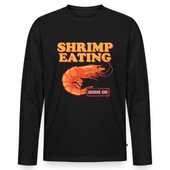 Krabben Garnelen Krabbe Krabbenliebhaber Geschenk - Männer Premium Bio Langarmshirt - Schwarz - Vorne - Nico (187cm)