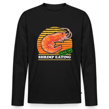 Krabben Krabbenliebhaber Garnelen Krabbe Geschenk - Männer Premium Bio Langarmshirt - Schwarz - Vorne - Nico (187cm)