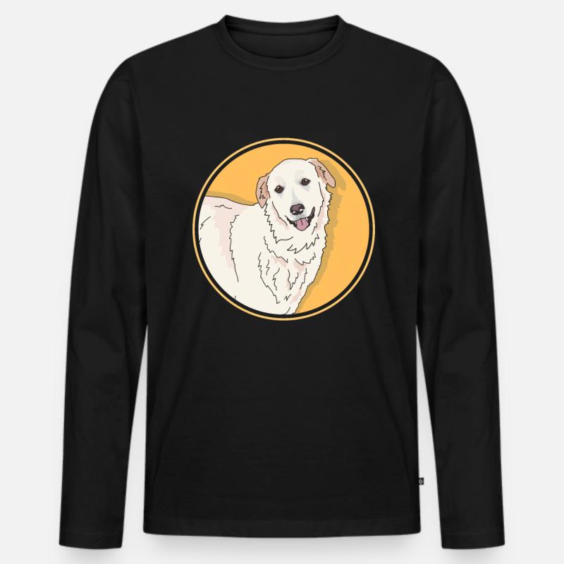 Pyrenäenberghund Hunde Hundebesitzer Geschenk - Männer Premium Bio Langarmshirt - Schwarz