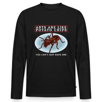 Fourmis Ferme Fourmi Formicarium Cadeau - T-shirt manches longues Premium bio Homme - noir - Devant - Nico (187cm)