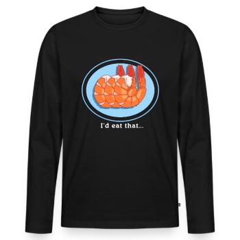 Crabe Crevette Crabe Lover Crabe Cadeau - T-shirt manches longues Premium bio Homme - noir - Devant - Nico (187cm)