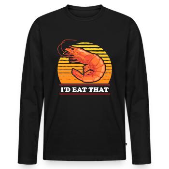 Crabe Crevettes Crabe Crabe Lover Cadeau - T-shirt manches longues Premium bio Homme - noir - Devant - Nico (187cm)