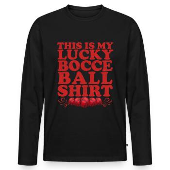 Boccia Bocce Boules Bocce Boccia Joueur Cadeau - T-shirt manches longues Premium bio Homme - noir - Devant - Nico (187cm)