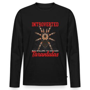 Tarentules Araignée Tarentule Cadeau - T-shirt manches longues Premium bio Homme - noir - Devant - Nico (187cm)