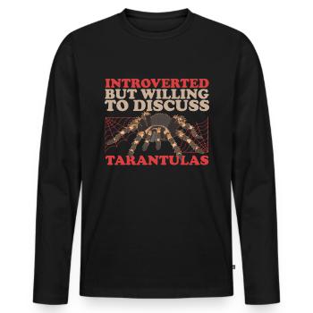 Tarentules Araignée Tarentule Cadeau - T-shirt manches longues Premium bio Homme - noir - Devant - Nico (187cm)