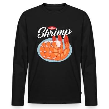 Krabben Krabbenliebhaber Garnele Krabbe Geschenk - Männer Premium Bio Langarmshirt - Schwarz - Vorne - Nico (187cm)