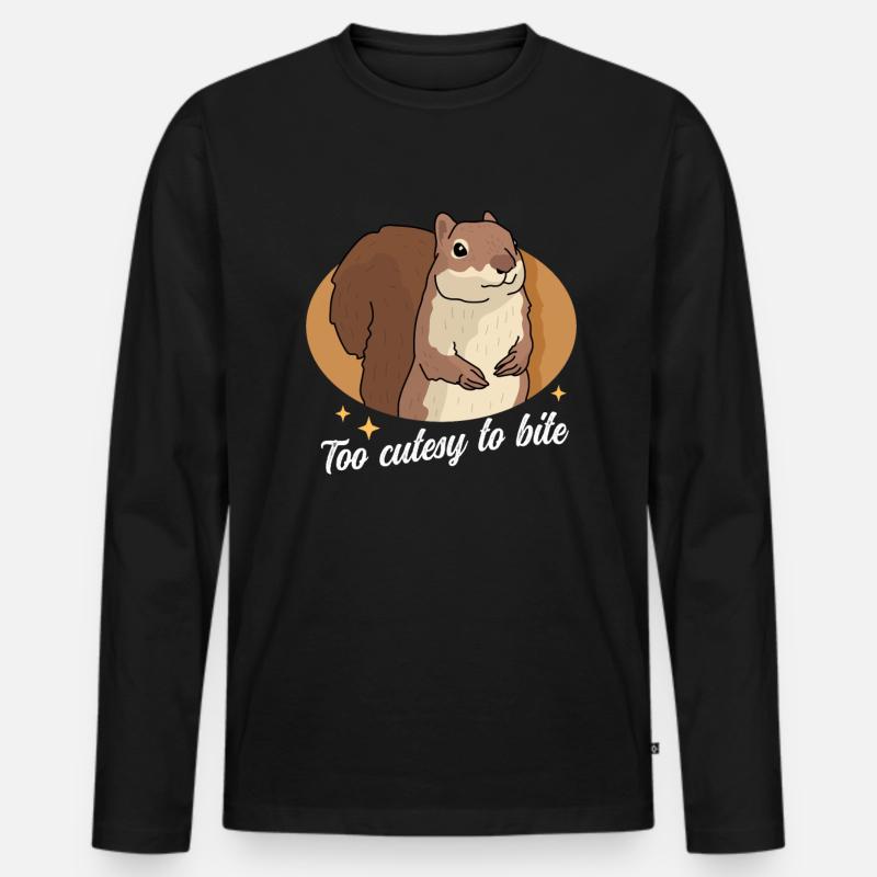 Cute Squirrel Grey Squirrel Squirrel Gift Men's Premium Organic Long Sleeve Shirt