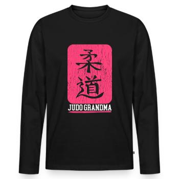 Judo Granny Judoka Martial Arts Martial Arts Gift - Men's Premium Organic Long Sleeve Shirt - black - Front - Nico (187cm)