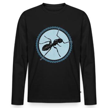 Fourmi Ferme Fourmis Formicarium Cadeau - T-shirt manches longues Premium bio Homme - noir - Devant - Nico (187cm)