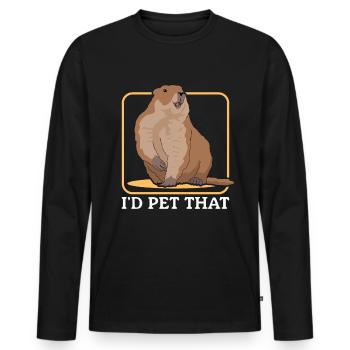 Murmeltiere Mankai Groundhog Munggen Geschenk - Männer Premium Bio Langarmshirt - Schwarz - Vorne - Nico (187cm)