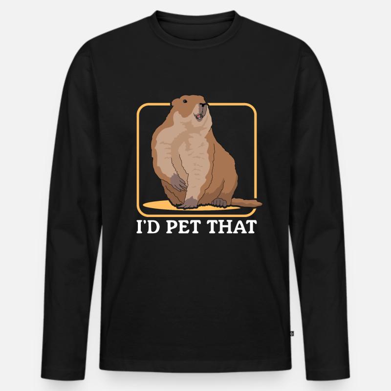 Murmeltiere Mankai Groundhog Munggen Geschenk - Männer Premium Bio Langarmshirt - Schwarz