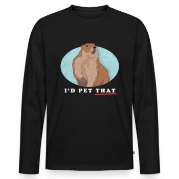 Murmeltiere Mankai Munggen Groundhog Geschenk - Männer Premium Bio Langarmshirt - Schwarz - Vorne - Nico (187cm)