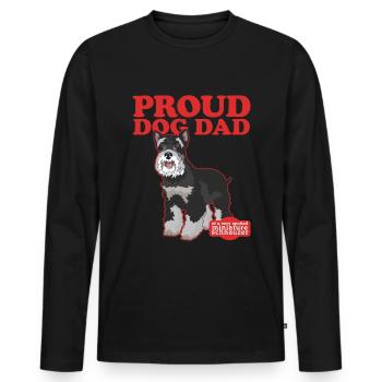 Zwergschnauzer Dad | Schnauzer Hundepapa Geschenk - Männer Premium Bio Langarmshirt - Schwarz - Vorne - Nico (187cm)