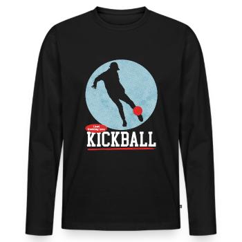 Kickball Kickball Player Kickballer Cadeau - T-shirt manches longues Premium bio Homme - noir - Devant - Nico (187cm)