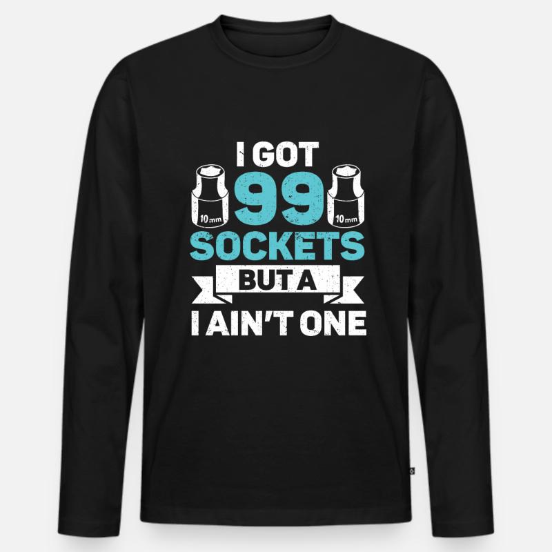 Mechaniker Geschenk - Männer Premium Bio Langarmshirt - Schwarz