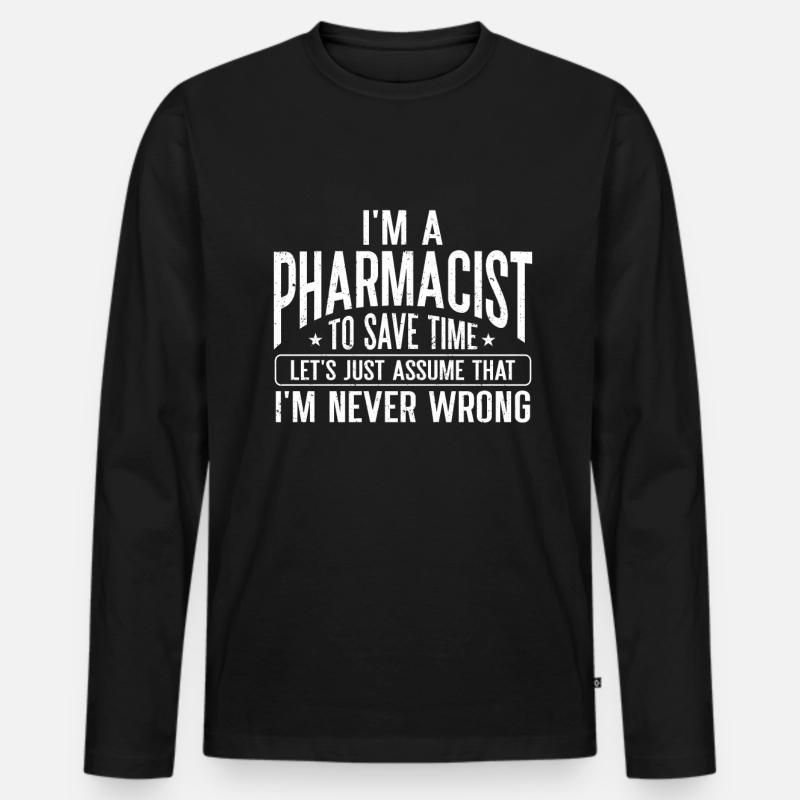 Apotheker Geschenk Apotheke - Männer Premium Bio Langarmshirt - Schwarz