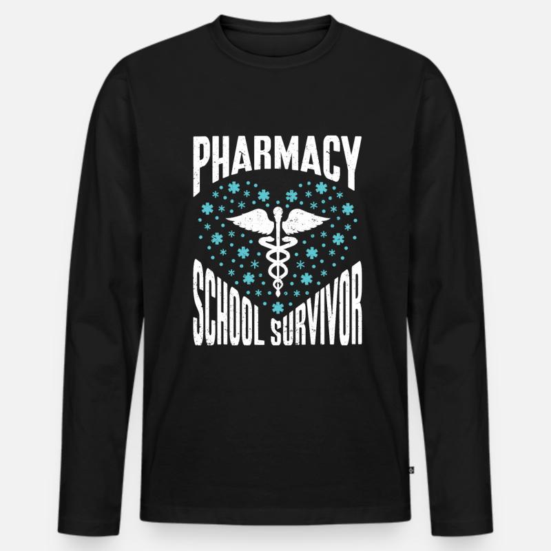 Apotheker Geschenk Apotheke - Männer Premium Bio Langarmshirt - Schwarz