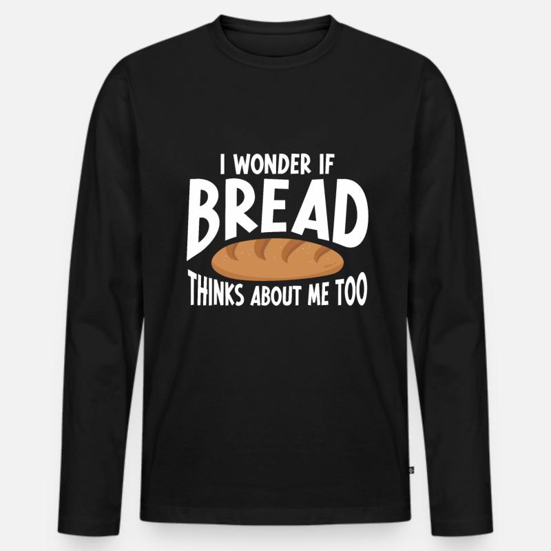 Brotbacken Bäckerei Bäcker - Männer Premium Bio Langarmshirt - Schwarz