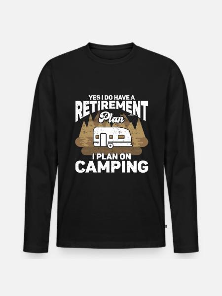Camping Gift Campfire Nature Camper - Men's Premium Organic Long Sleeve Shirt - black